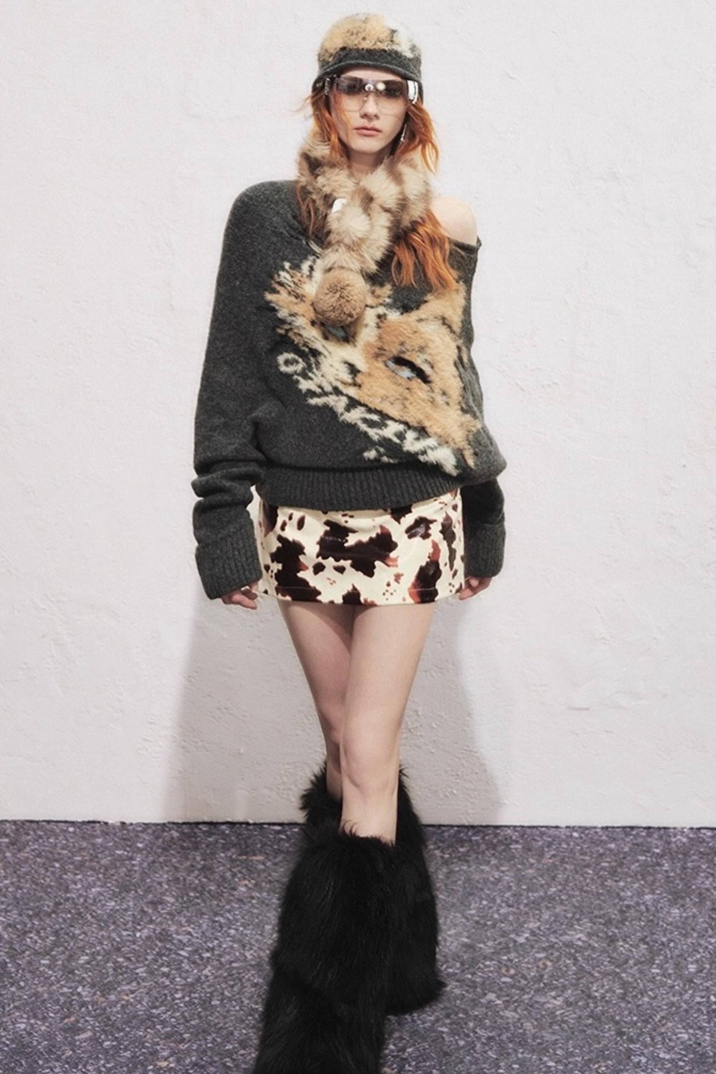 Slanted Long Sleeve Sweater