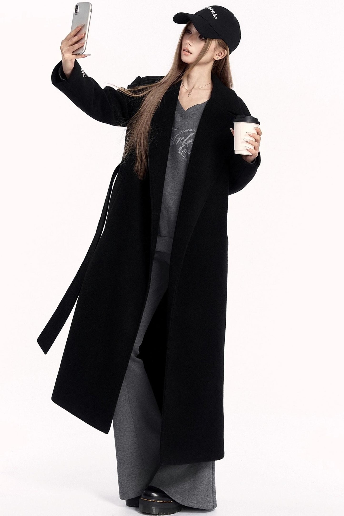 Sporty V-Neck Sweatshirt Set-Up