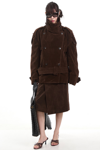 Retro Double-Breasted Cotton Jacket