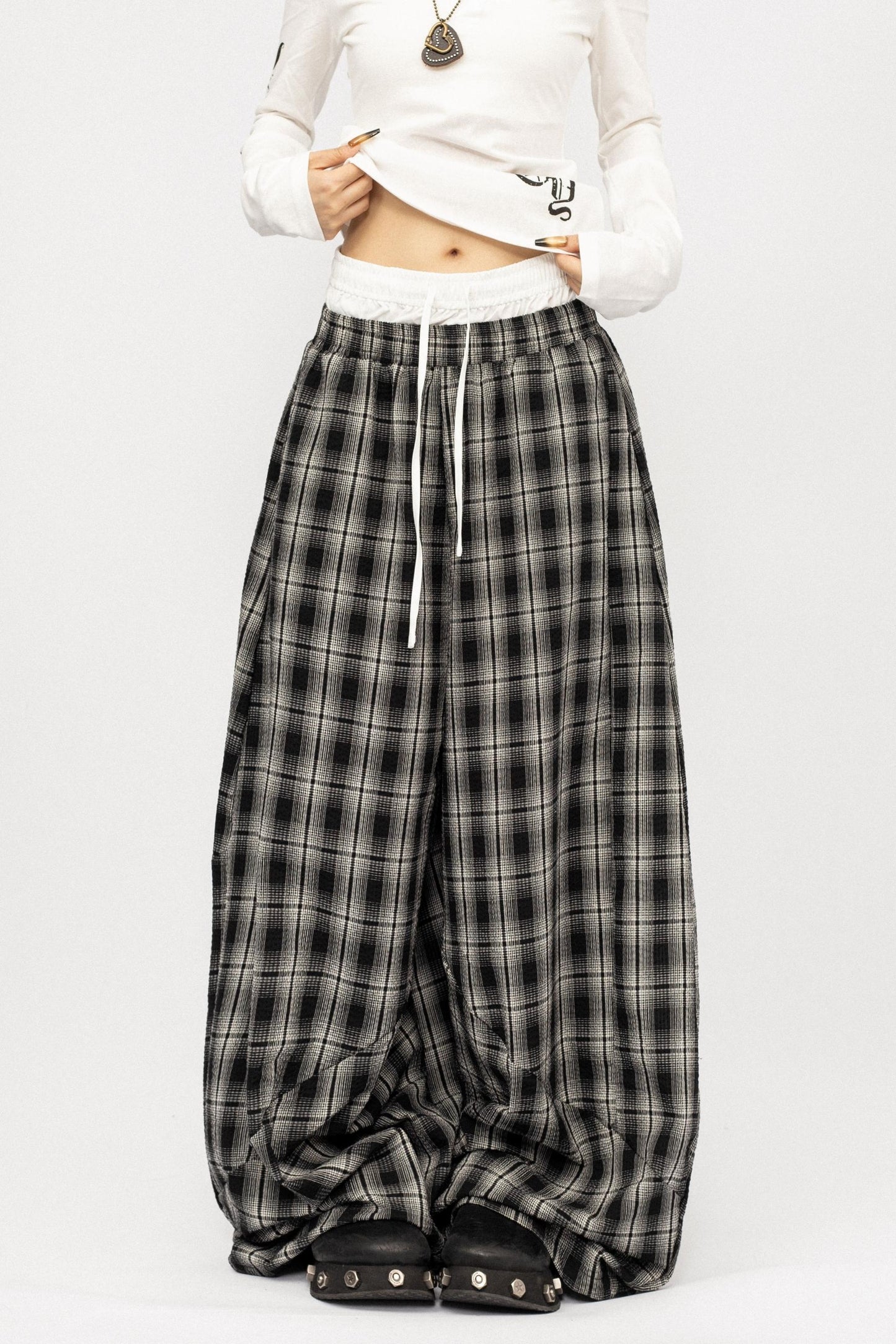 American Patchwork Wide Leg Pants