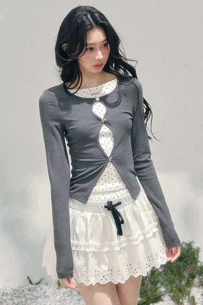 Spring White Half-Skirt