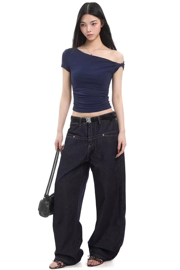 Asymmetrical Off-Shoulder Top