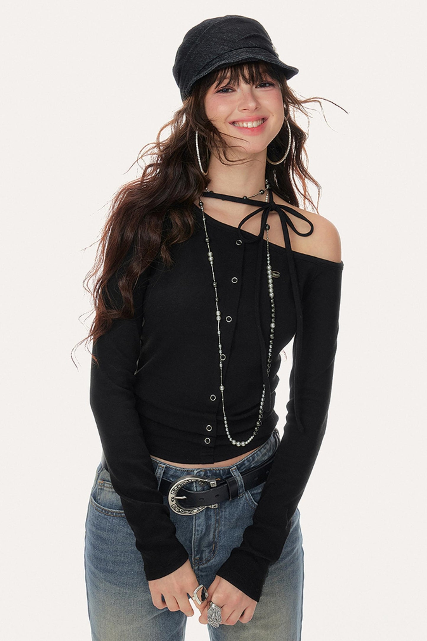 Soft Shoulder Knitted Sweater