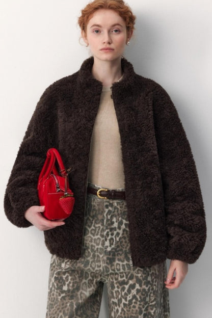 Atmospheric Fleece Shearling Coat