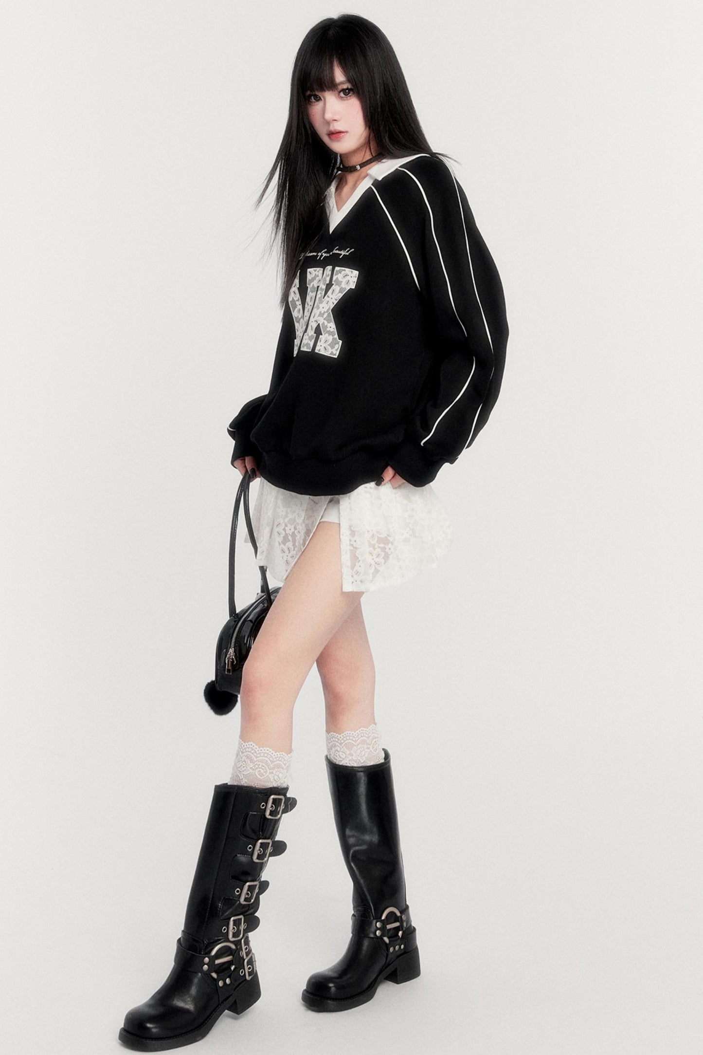 Velvet Retro Sweatshirt Top