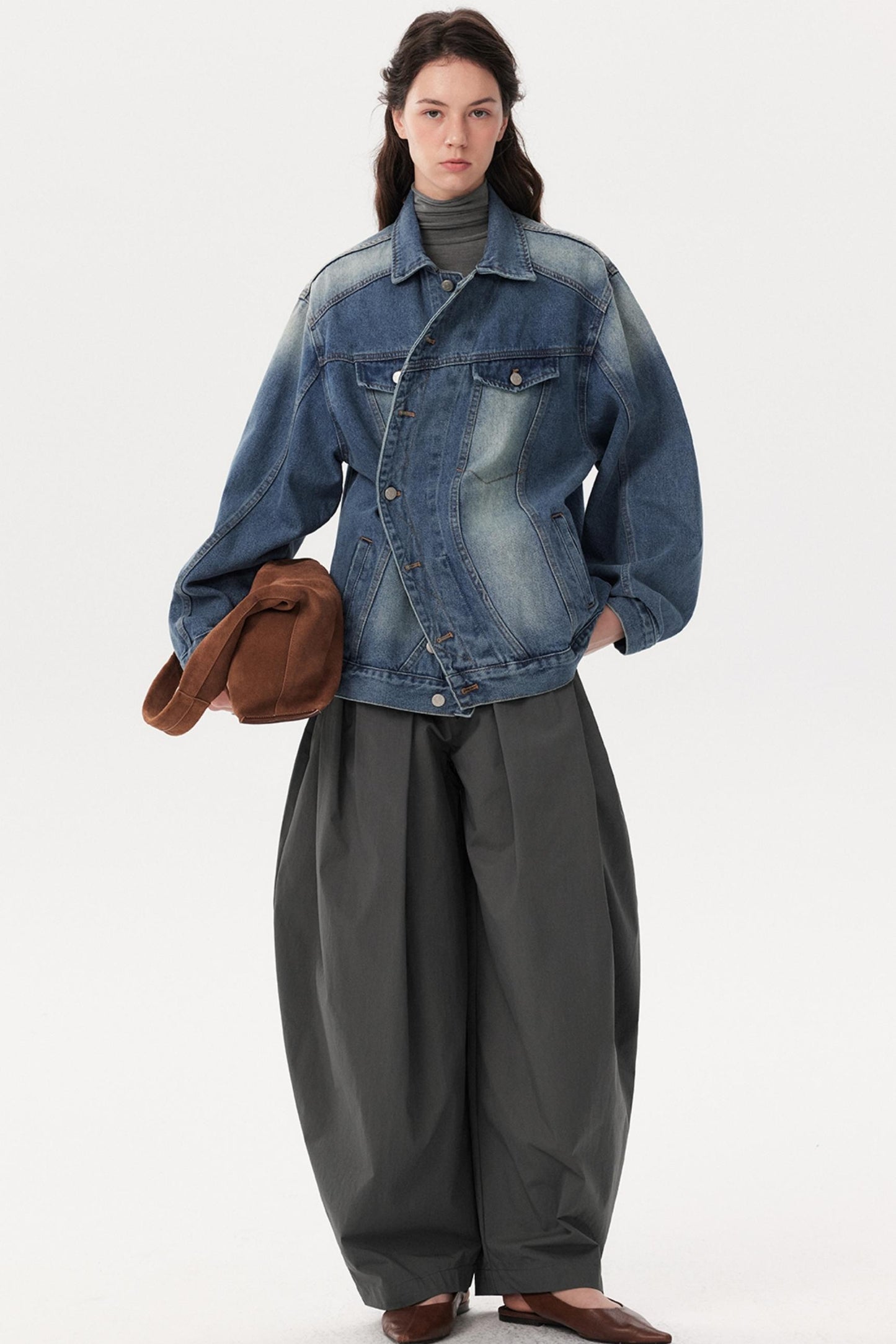 Retro Asymmetric Denim Jacket