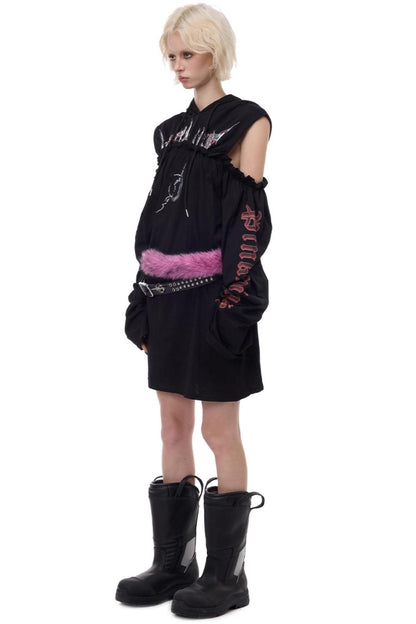 Electric Moon Off-Shoulder Dress