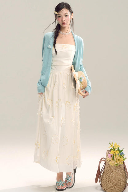 Coastal Floral Halter Dress