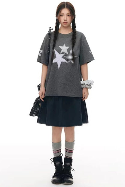 Star Patch Embroidered T-Shirt