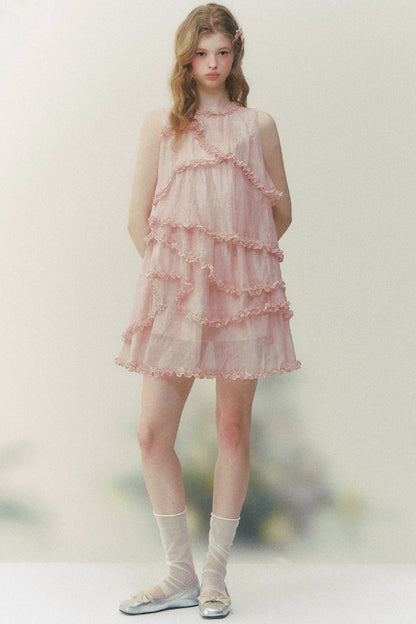 Pink Mist Layered Dress