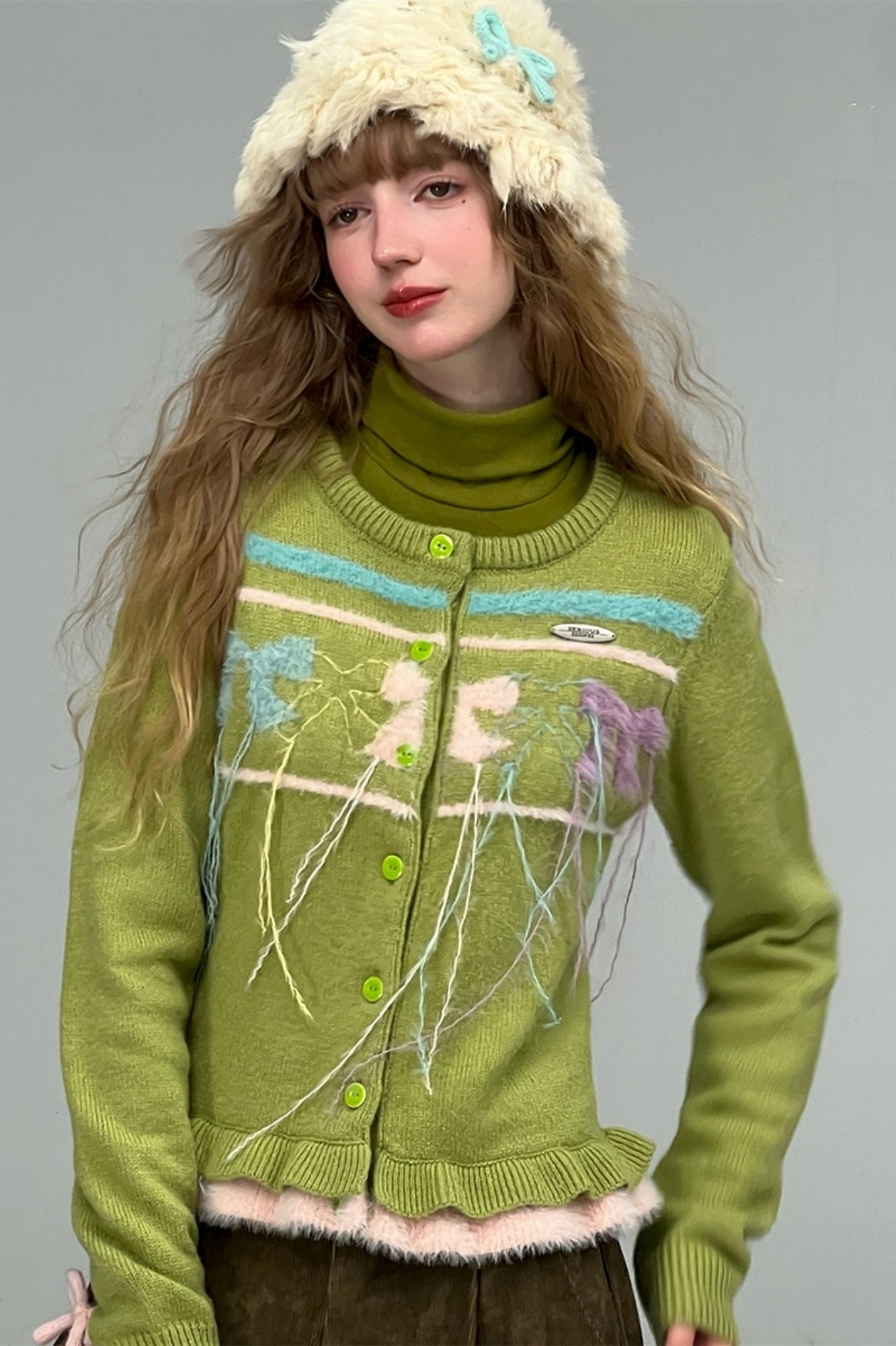 Autumn Silk Bow Cardigan