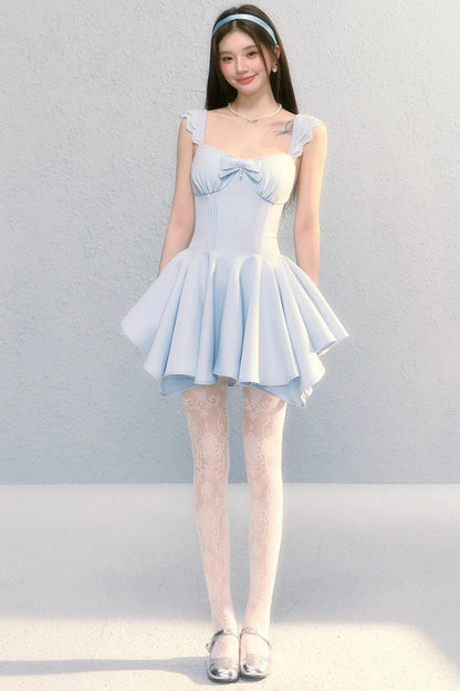 Golden Bow A-Line Dress