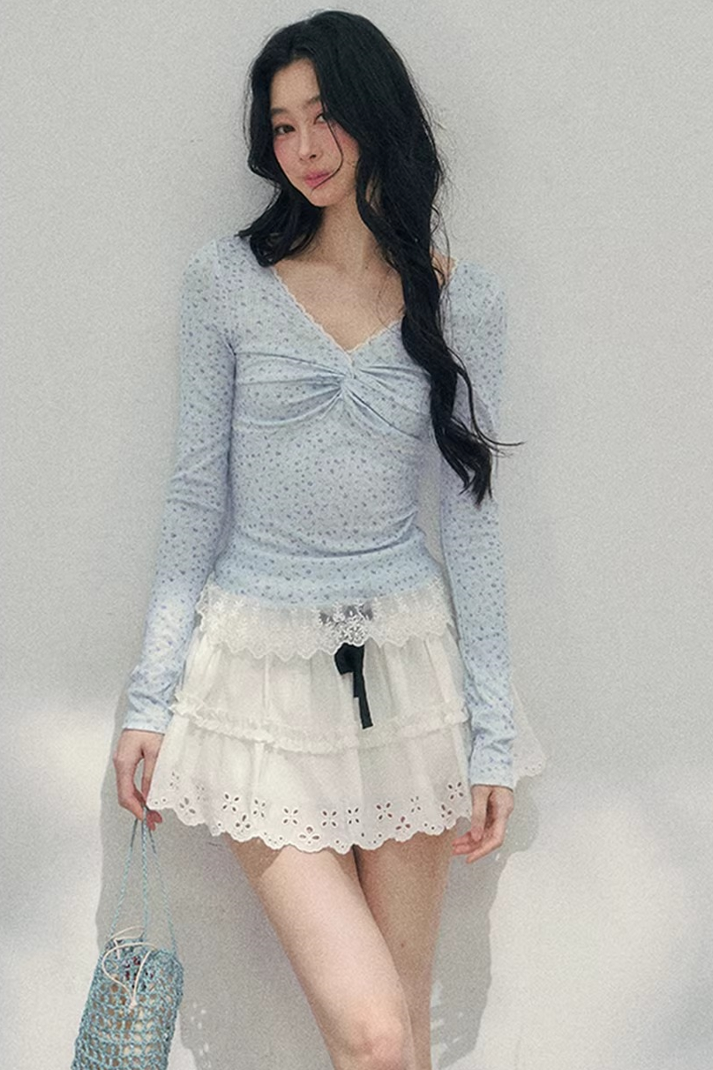 Spring White Half-Skirt