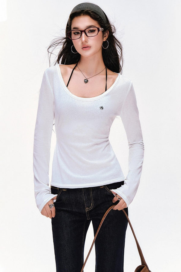 Slimming Base Long-Sleeved T-Shirt