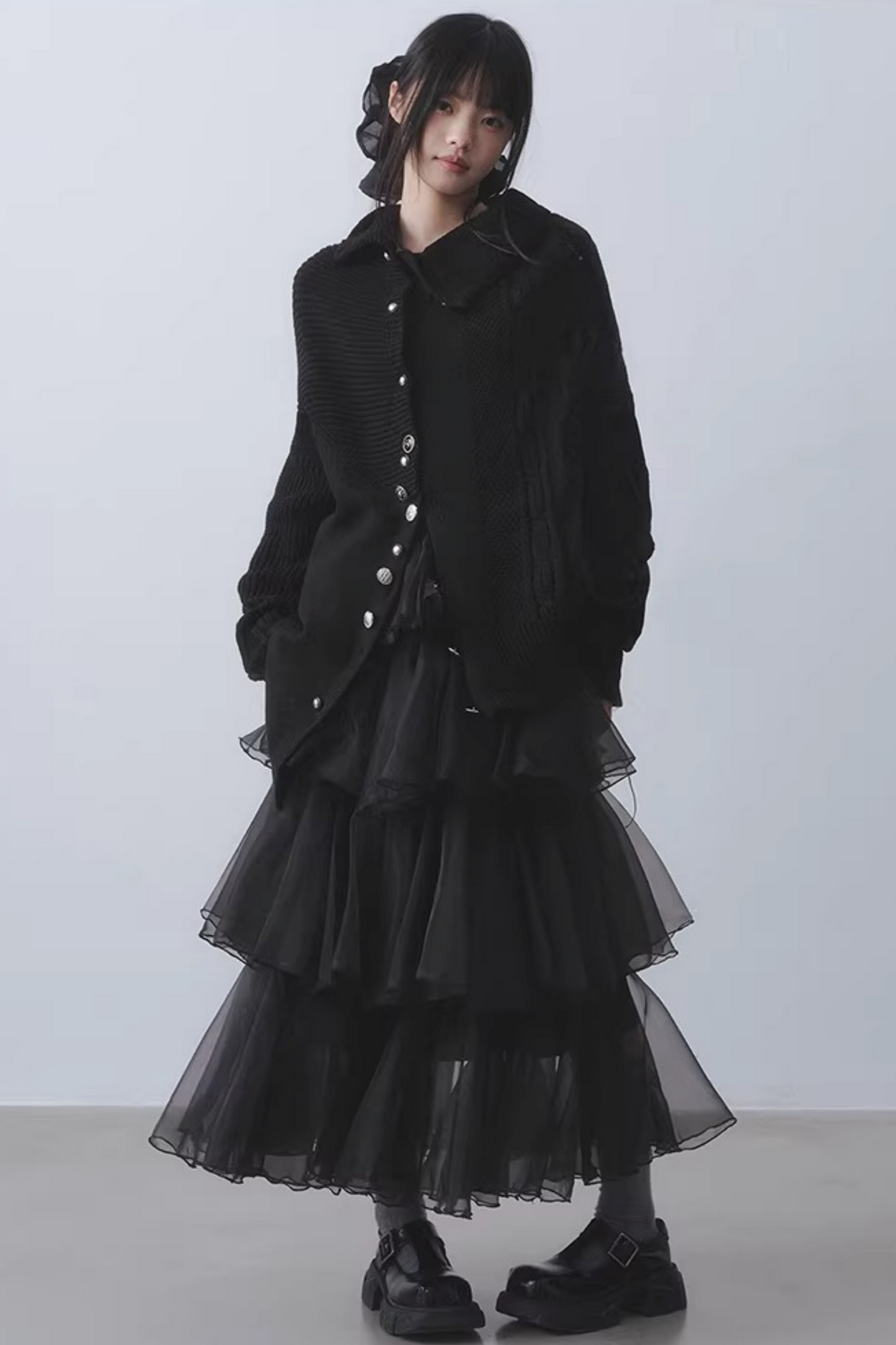 Black Veil Mesh Skirt