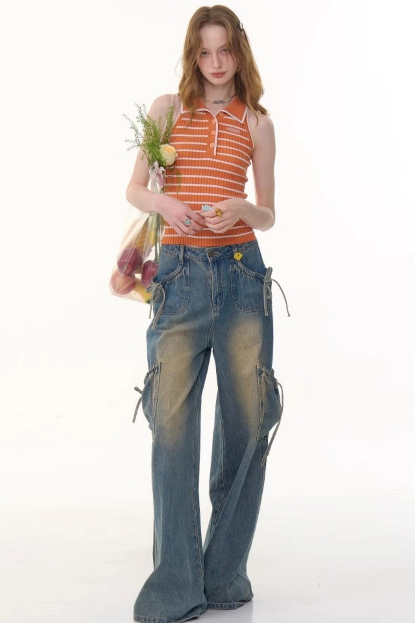 Retro Striped Knit Top