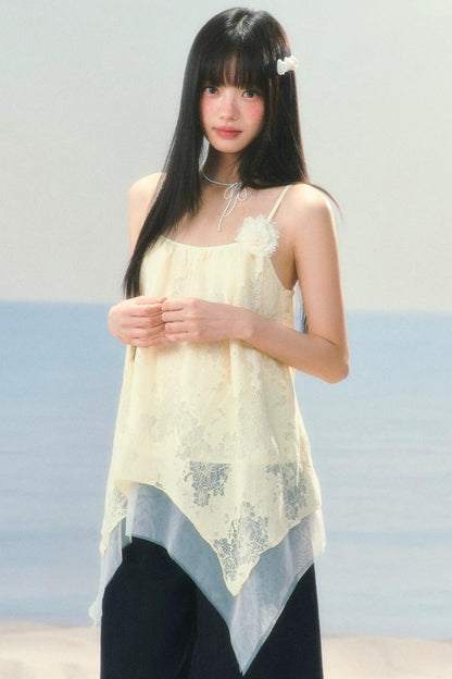 Lace Asymmetrical Hem Camisole