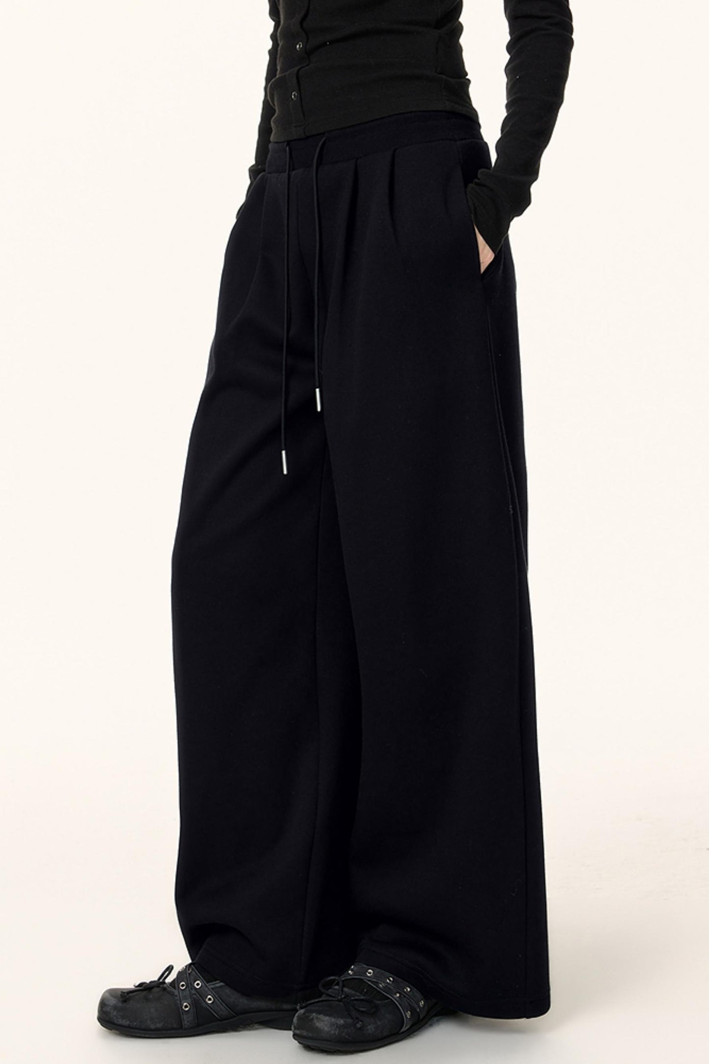 Elastic Knit Winter Pants