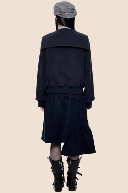 Preppy Vintage Woolen Coat