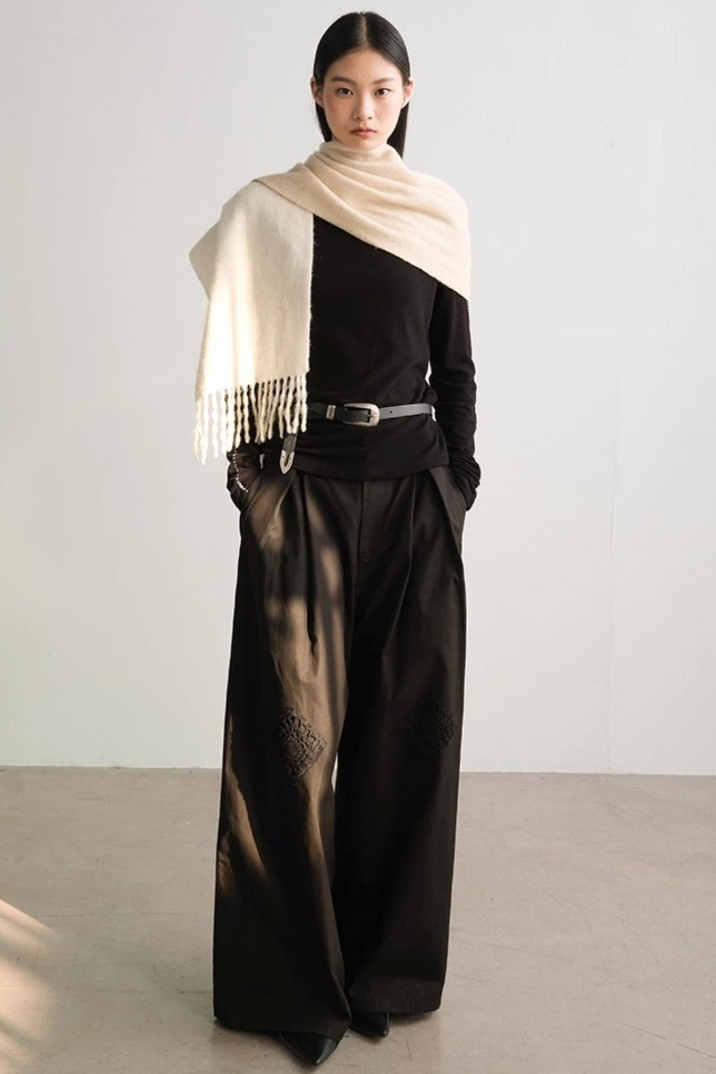 Wool Tassel Winter Scarf