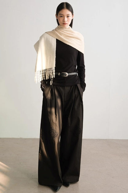 Wool Tassel Winter Scarf