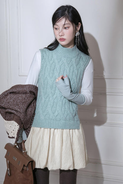 Afternoon Lake Wool Puff Dress