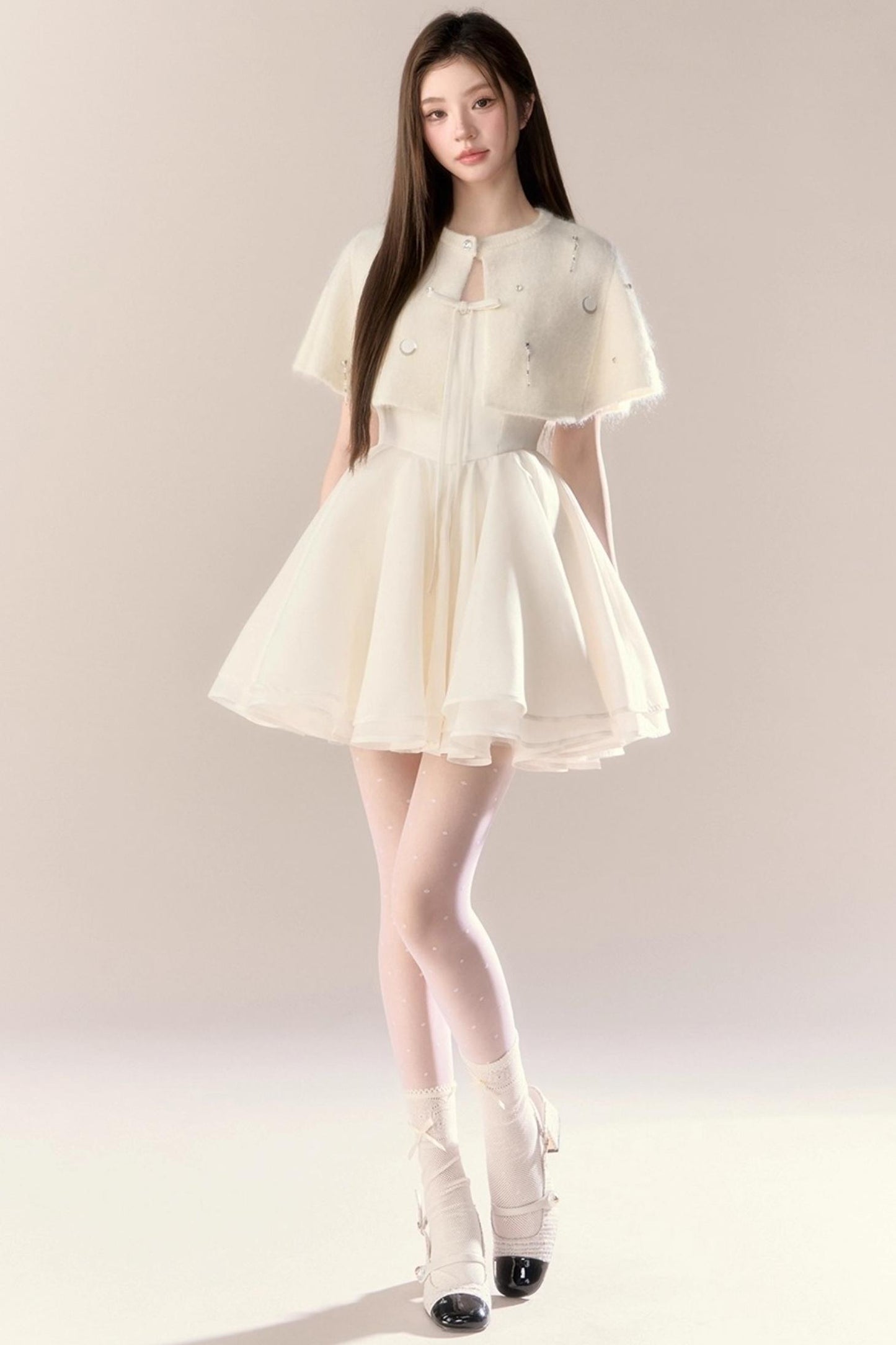 Blue Puff Dress Set-Up