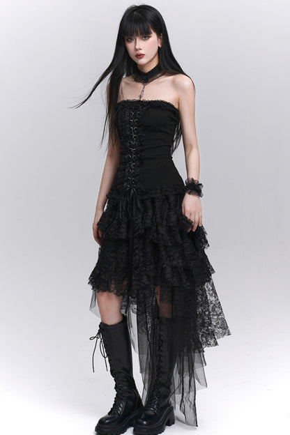 Gothic Lace Halter Skirt
