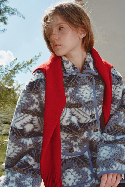 Fair Isle Lamb Wool Jacket