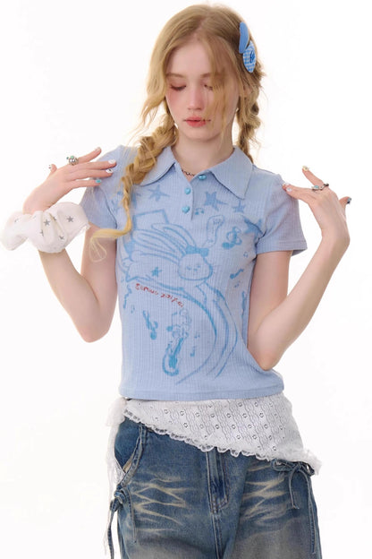 Retro Rabbit Knit Tee