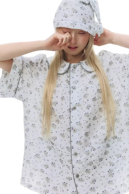 Pony-Printed Matching Pajama Set