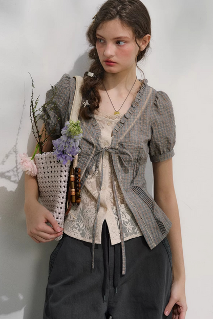 Cloud Peony Lace Blouse