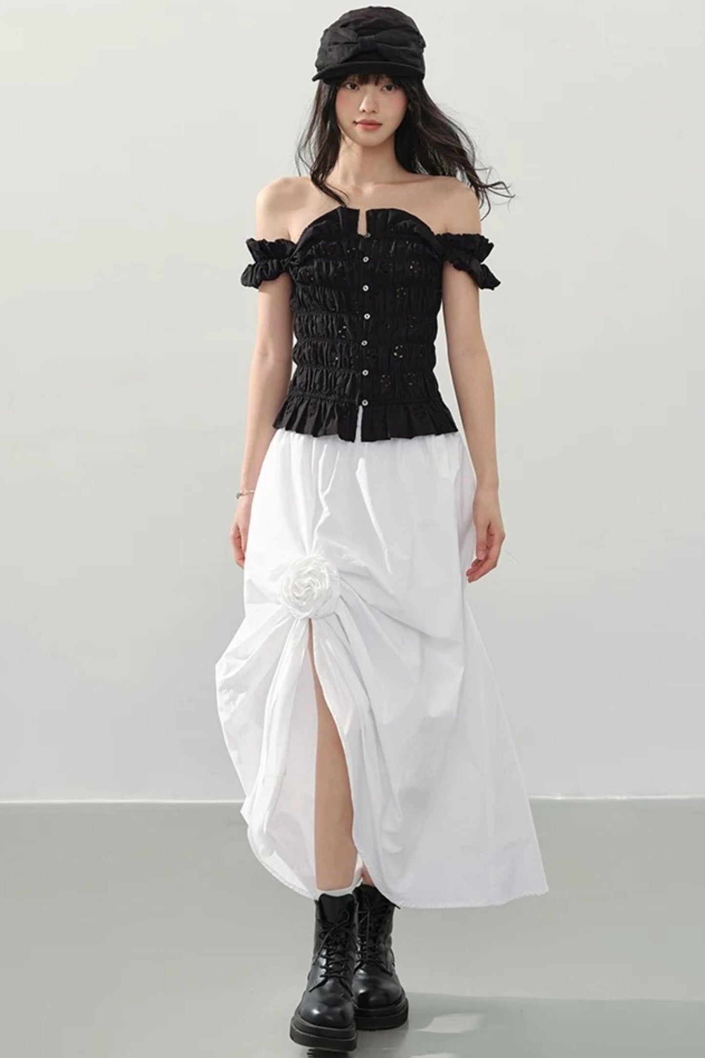 Dark Night Ruched Top