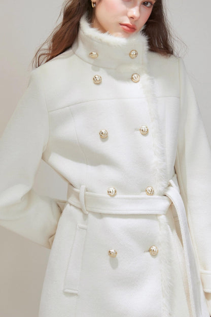 Winter Woolen Waist Slimming Coat