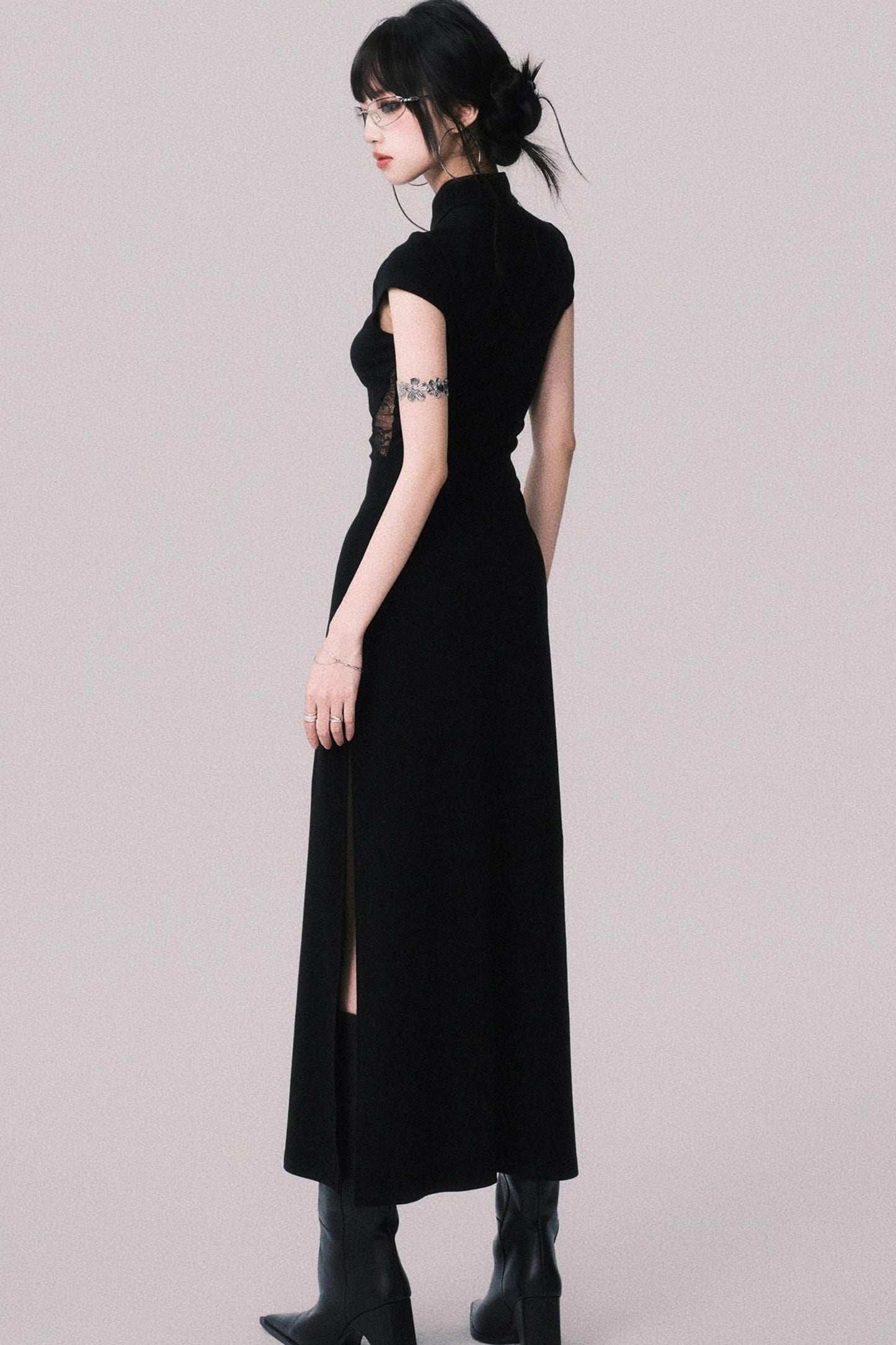 Retro Mermaid Lace Cheongsam Dress