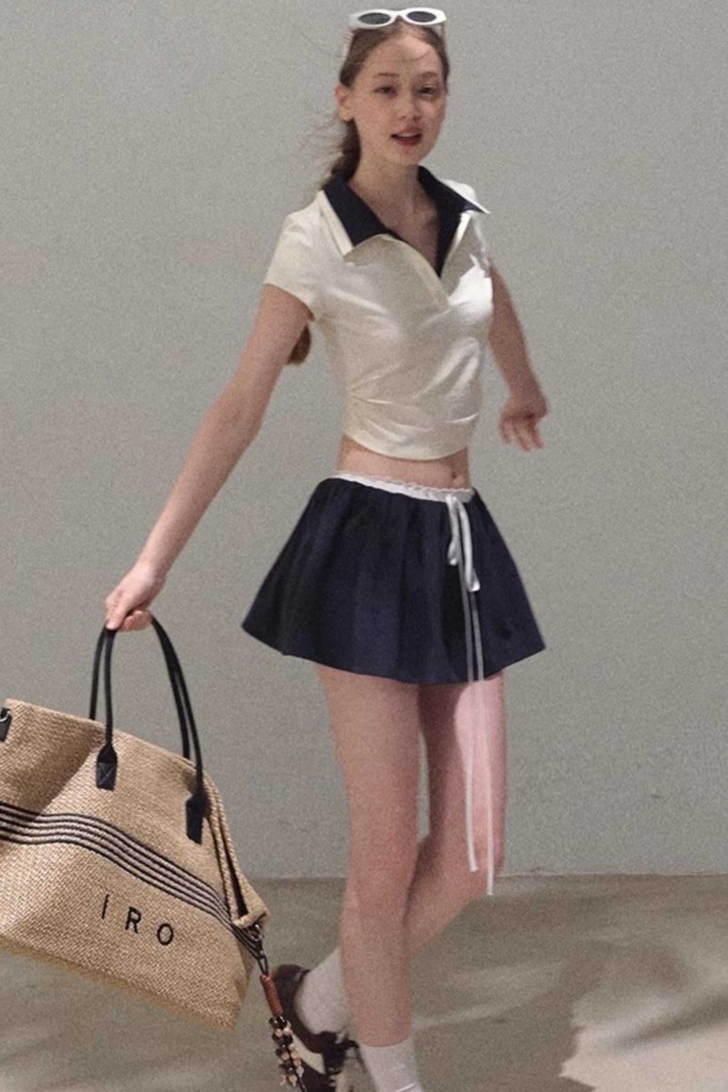 Vintage Lace Poncho Polo Skirt Set-Up