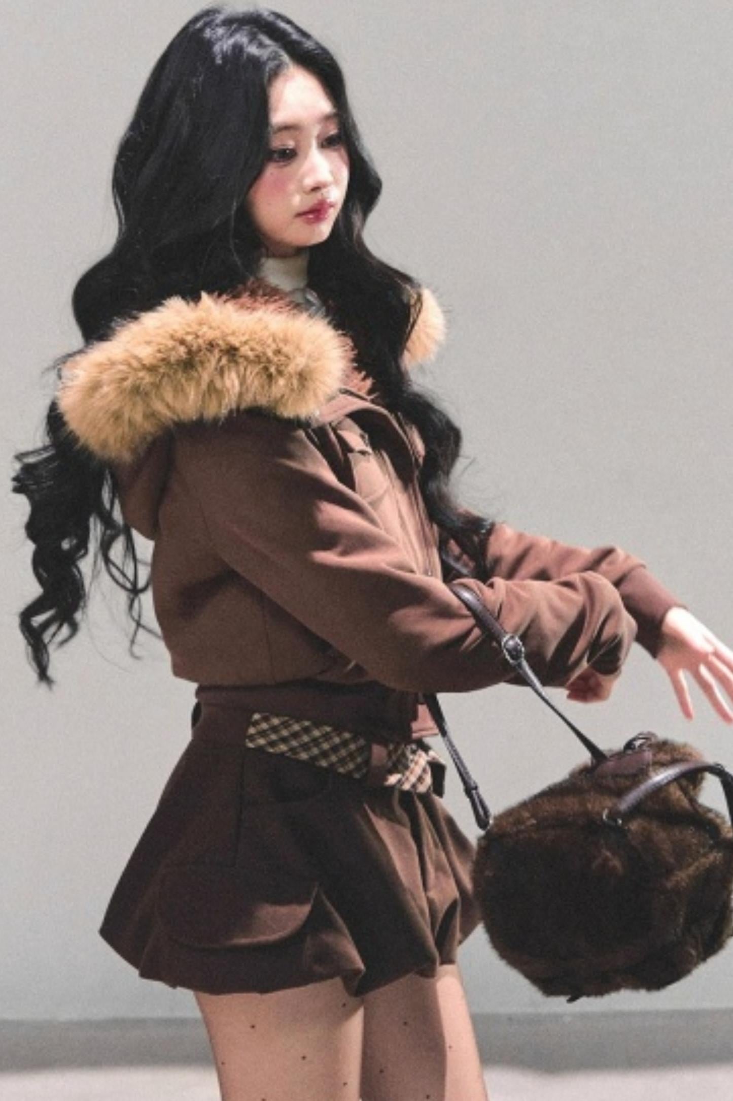 Winter Plush Hooded Coat