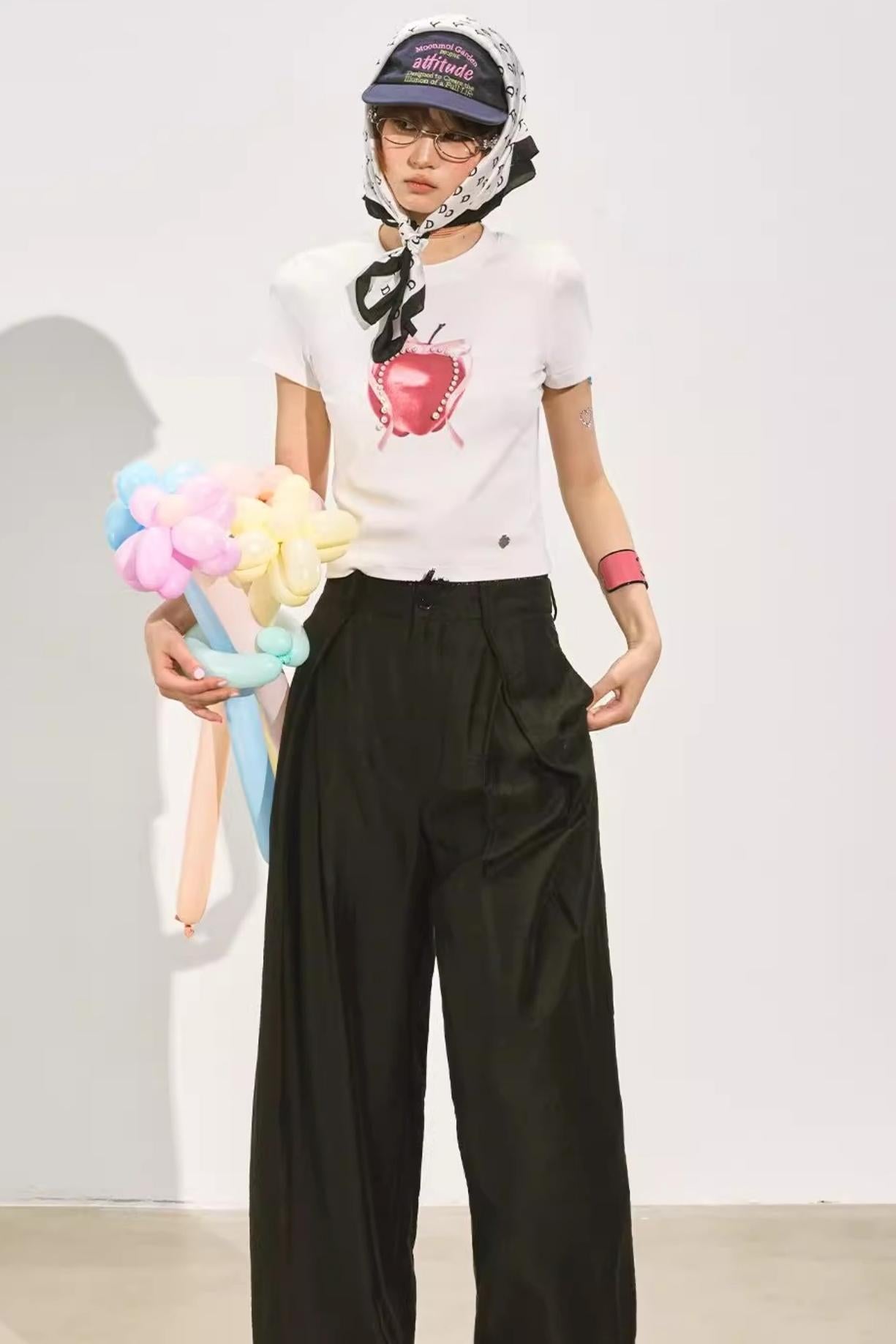 Pleated Organza Pants