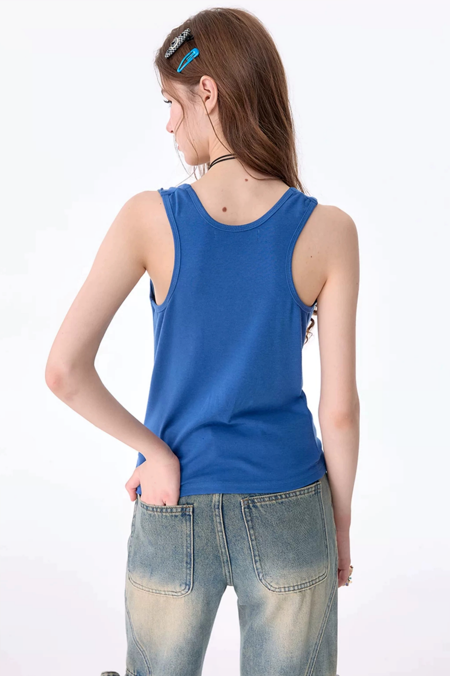 Retro Rabbit Print Swing-Neck Camisole