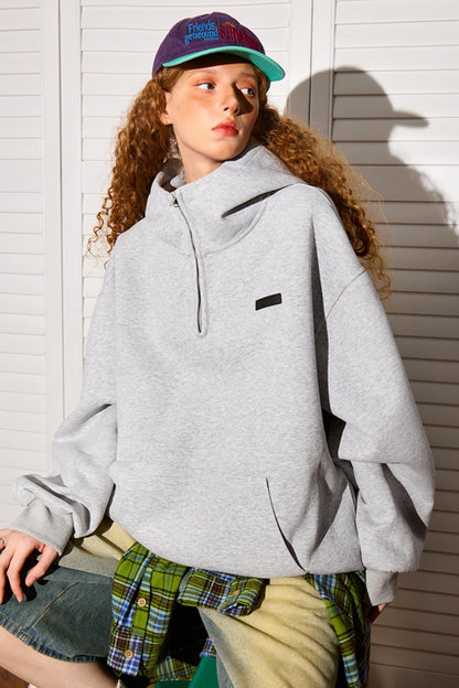 Loose Fit Half-Zip Top