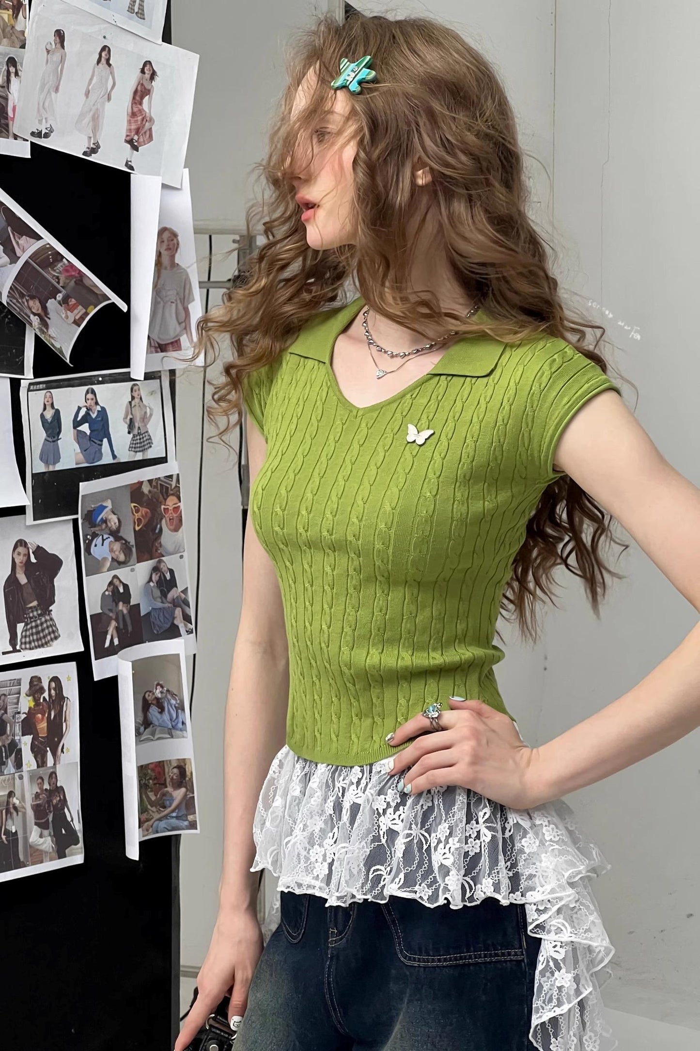 Summer Twist Slim Top Polo T-shirt