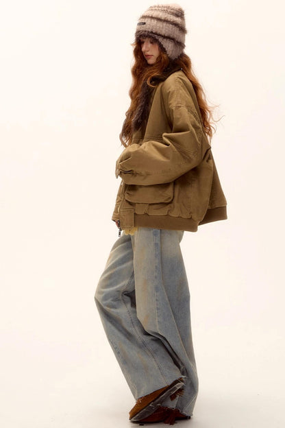 Corduroy Patchwork Retro Jacket Set-Up