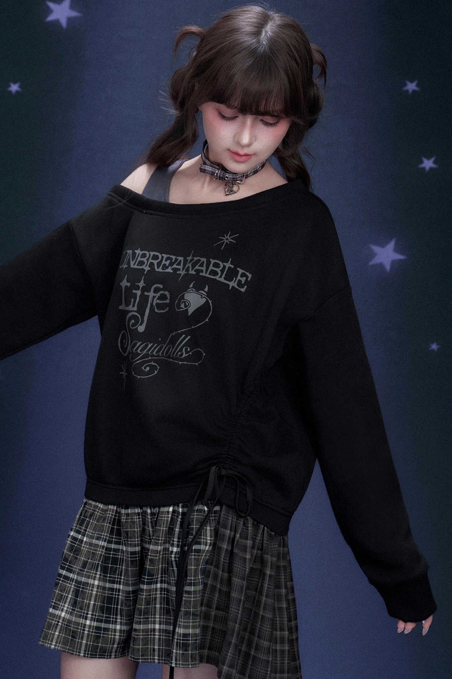 Dark Graffiti Sweatshirt Dress