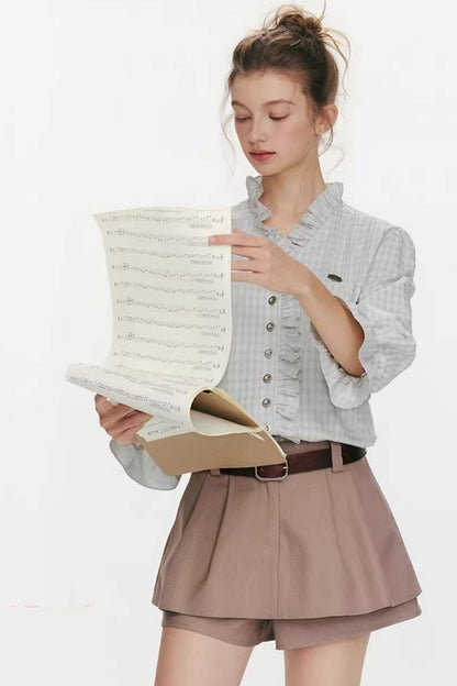 Flower Day Plaid Shirt