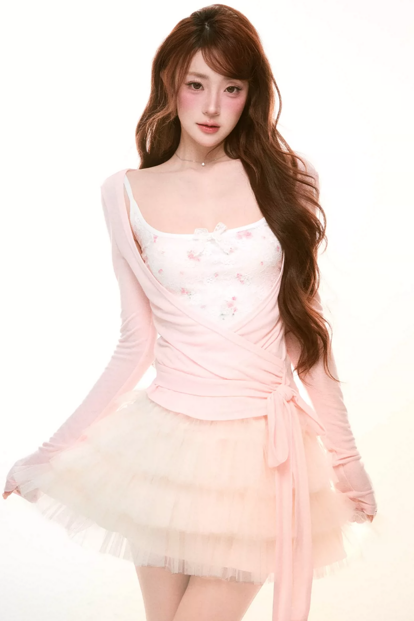 Sakura Lace Cake Skirt Set-Up