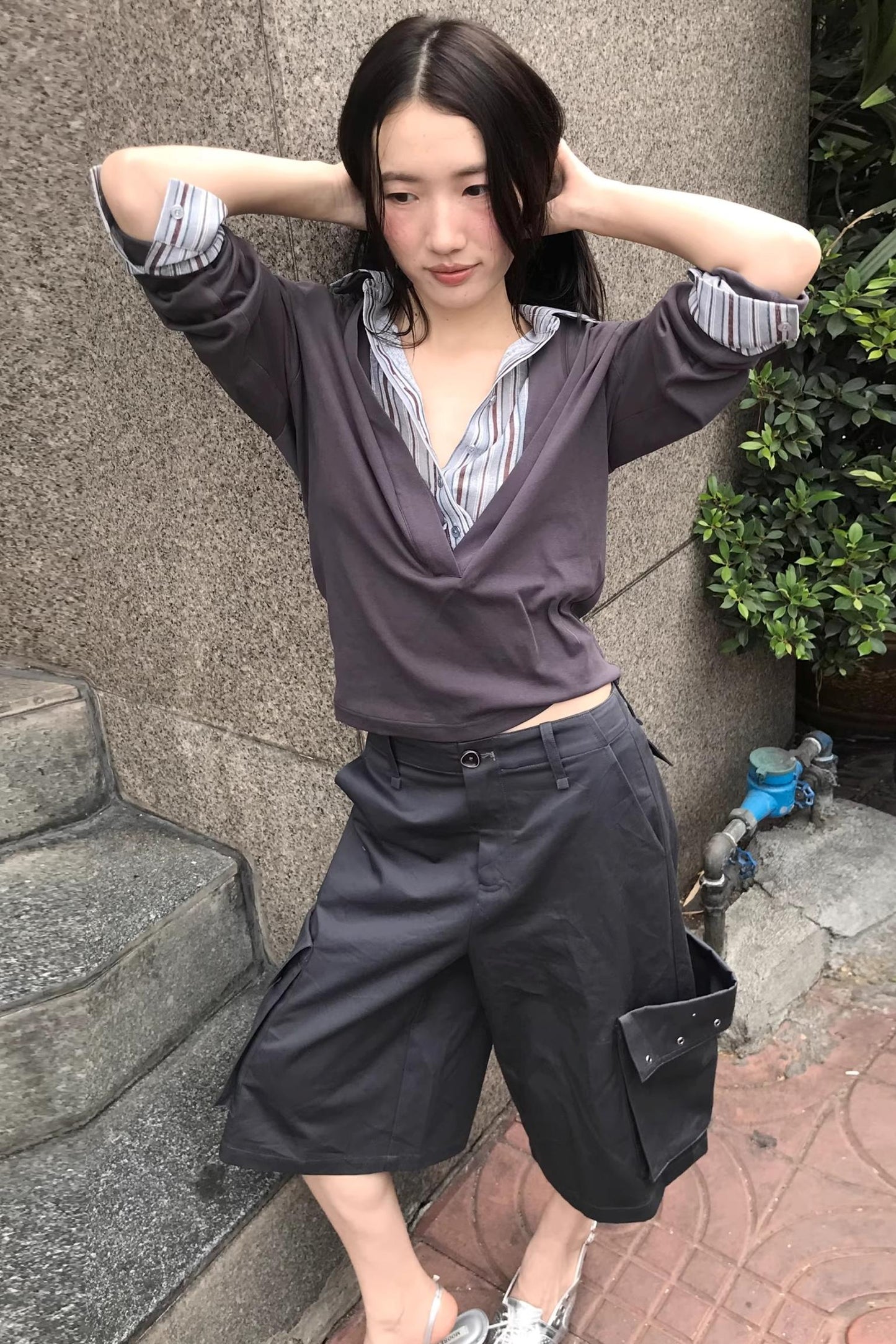 Two-Tone Workwear Shorts