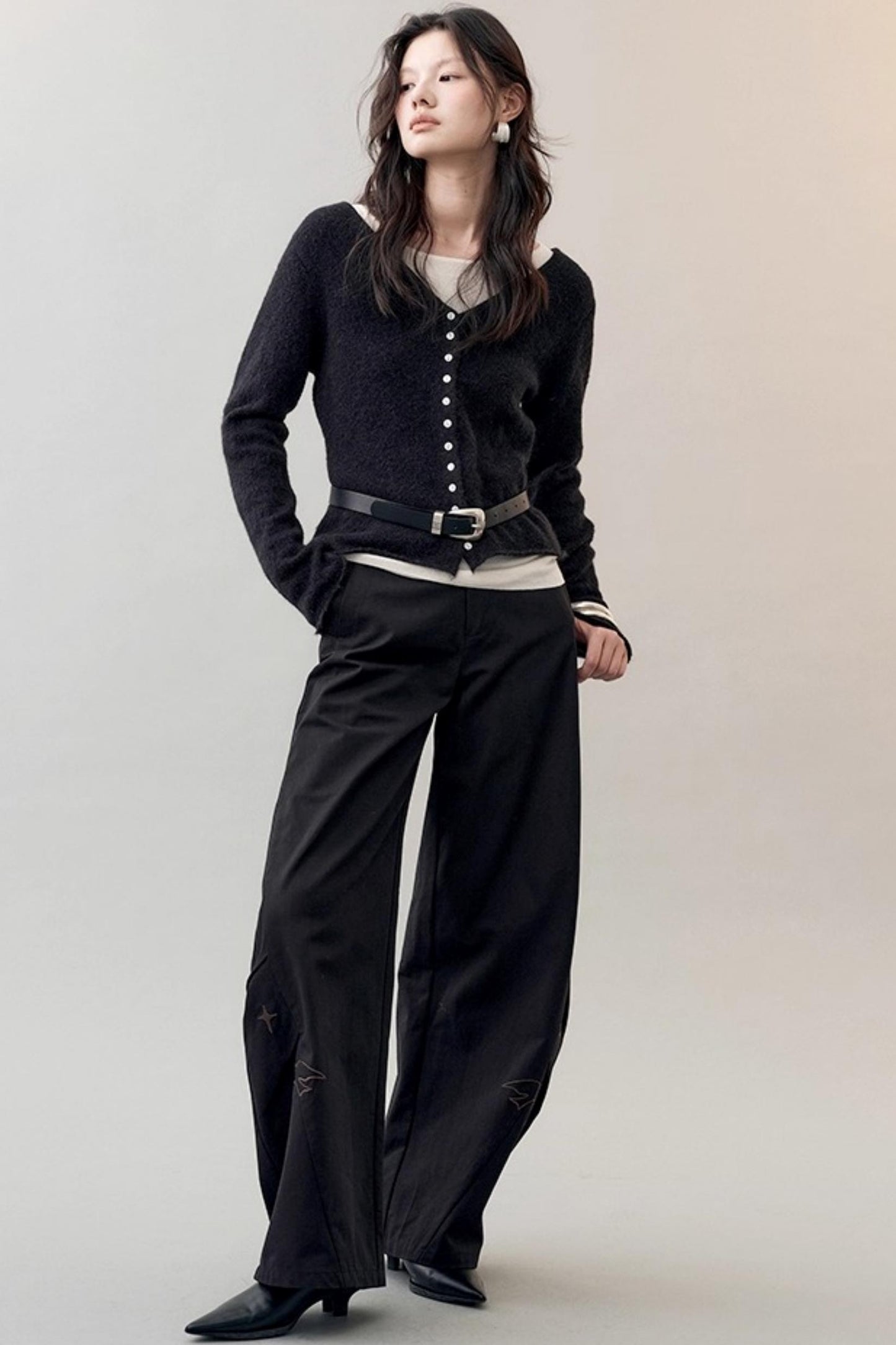 Cloud Yarn Long-sleeved Top