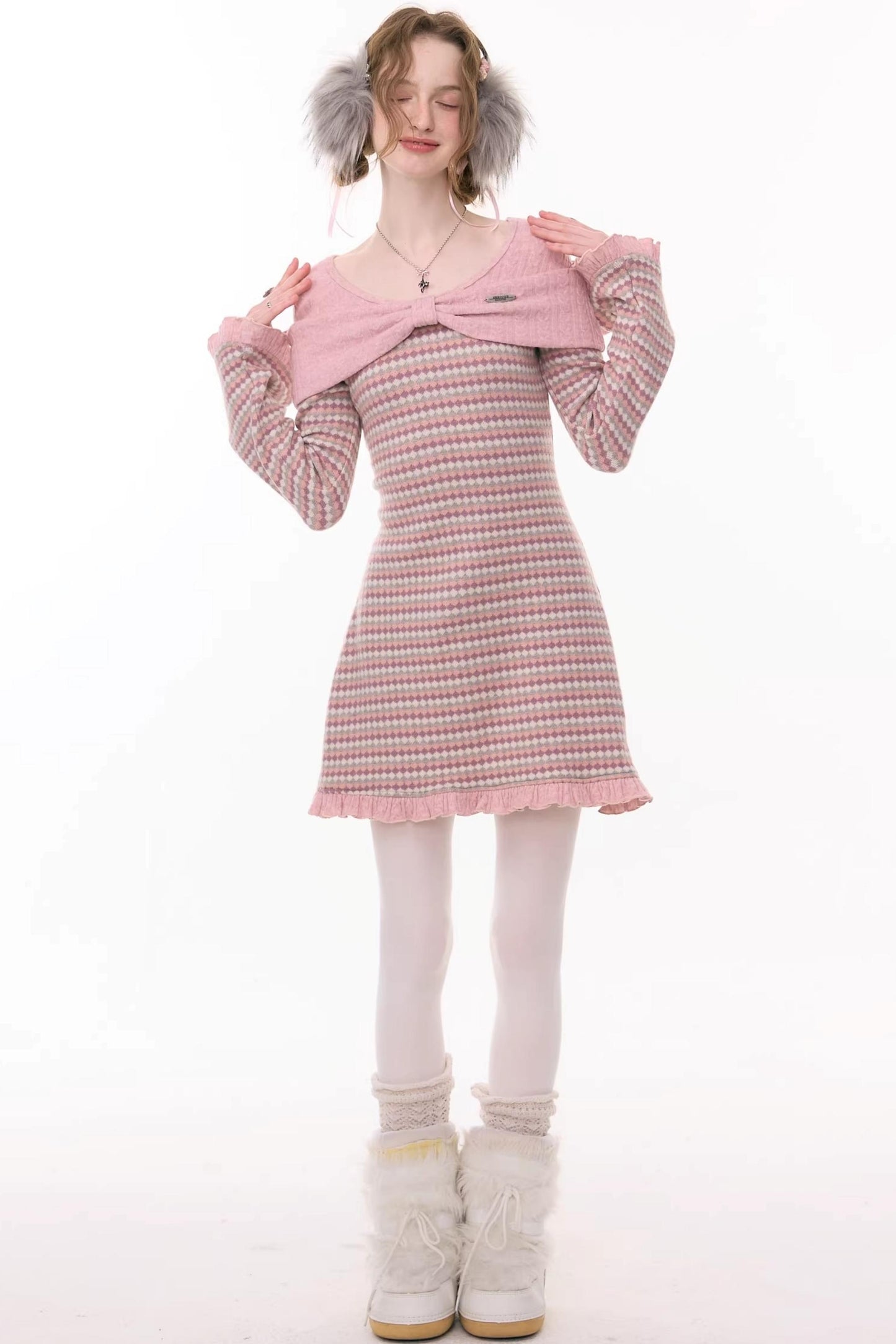 Sweet Dreams Plaid Knit Dress
