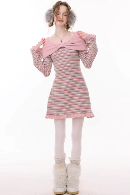 Sweet Dreams Plaid Knit Dress