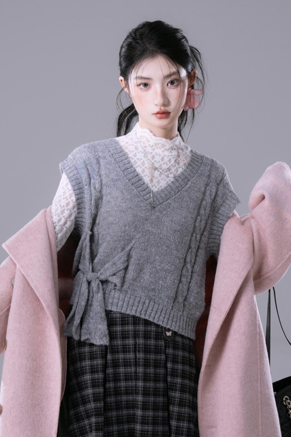 Haze Purple Layered Woollen Top